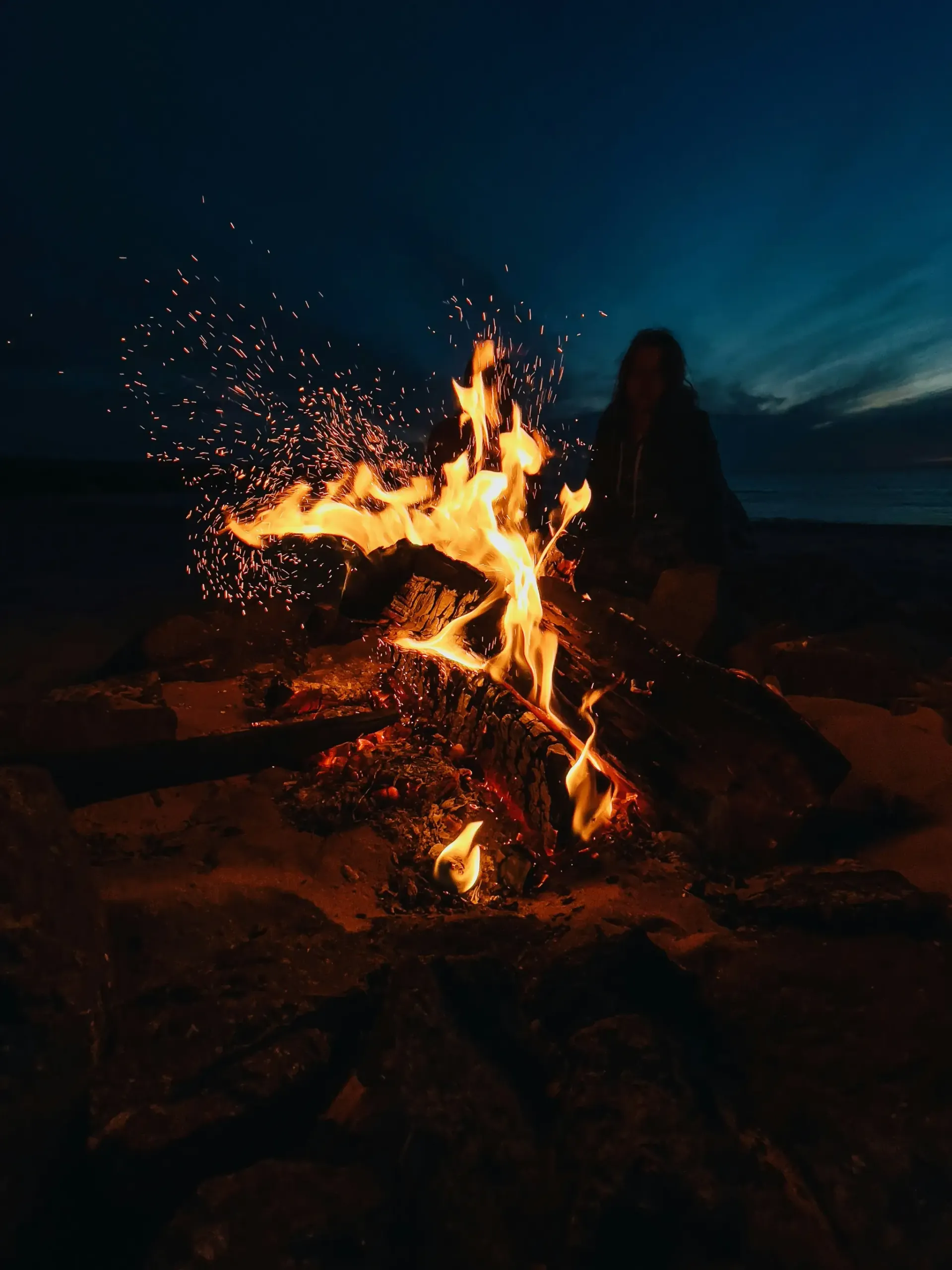 beach bonfire
